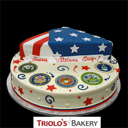 Veterans Day Cake >Special Event Cakes > Triolo's Bakery Bedford, NH, USA